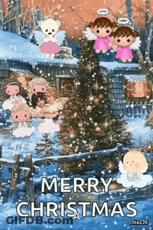 Happy Christmas Harry Animated Little Angels GIF