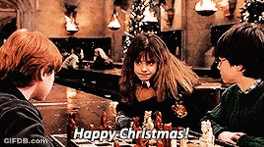 Happy Christmas Harry From Hermione Granger GIF
