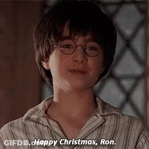 Happy Christmas Harry Greetings To Ron GIF