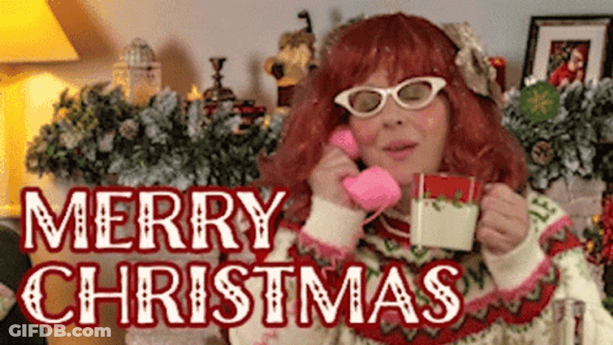Happy Christmas Harry Red Head Woman GIF
