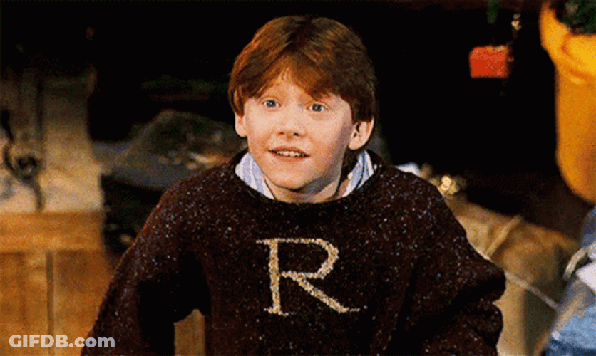 Happy Christmas Harry Young Ron Weasely GIF
