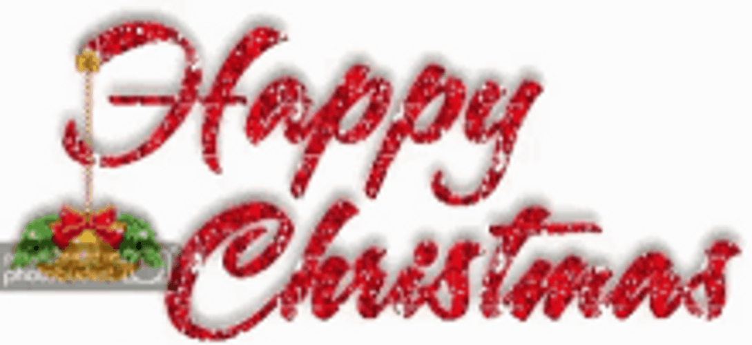 Happy Christmas Red Sparkle Glitters GIF