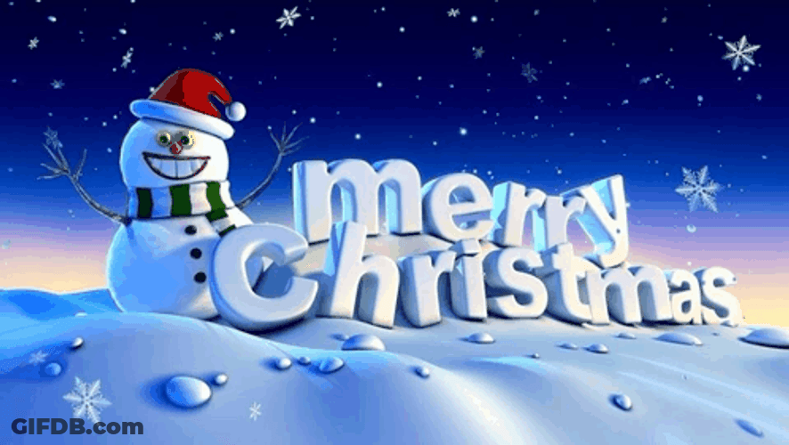 Happy Christmas Snowman GIF