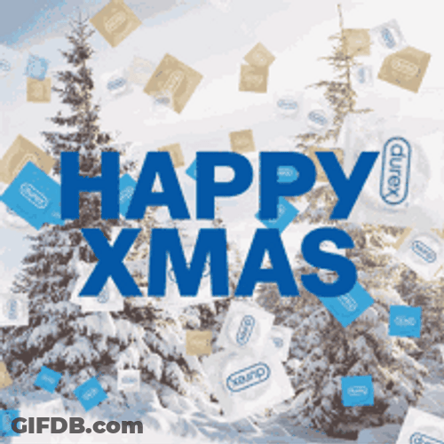 Happy Christmas Tree Funny Meme Condoms GIF