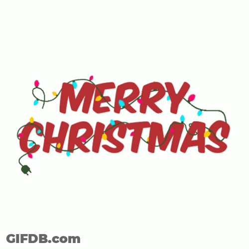 Happy Christmas With Christmas Lights GIF
