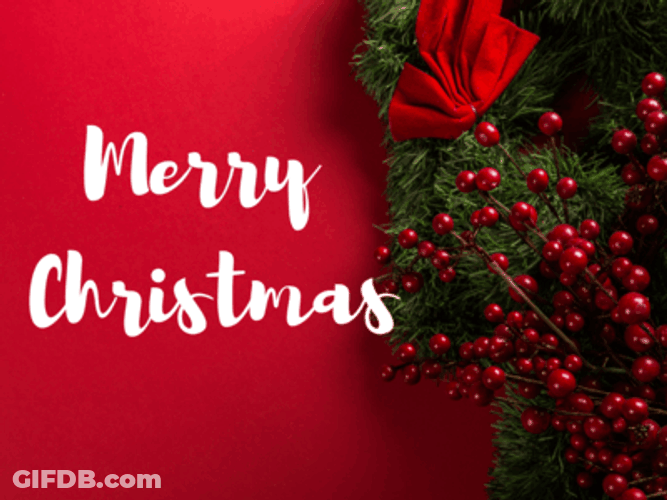 Happy Christmas With Pine Tree GIF