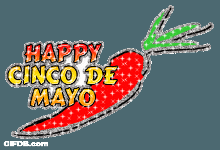 Happy Cinco De Mayo Chili Glitter GIF
