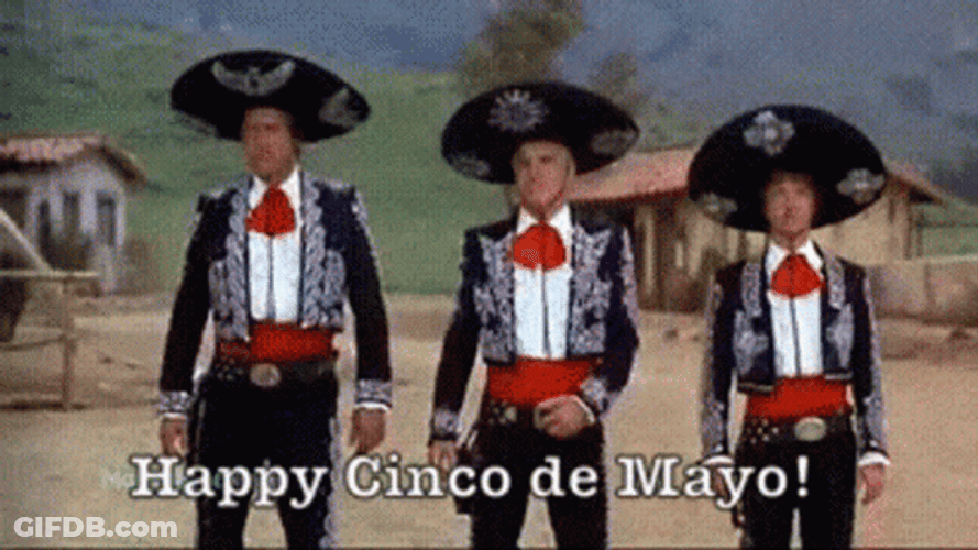 Happy Cinco De Mayo Dancing Three Mexicans GIF
