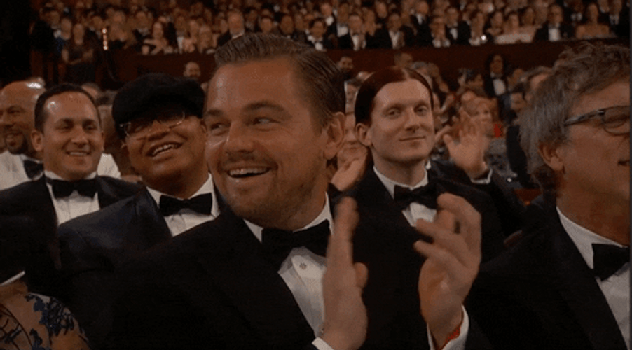 Happy Clap Leonardo DiCaprio GIF