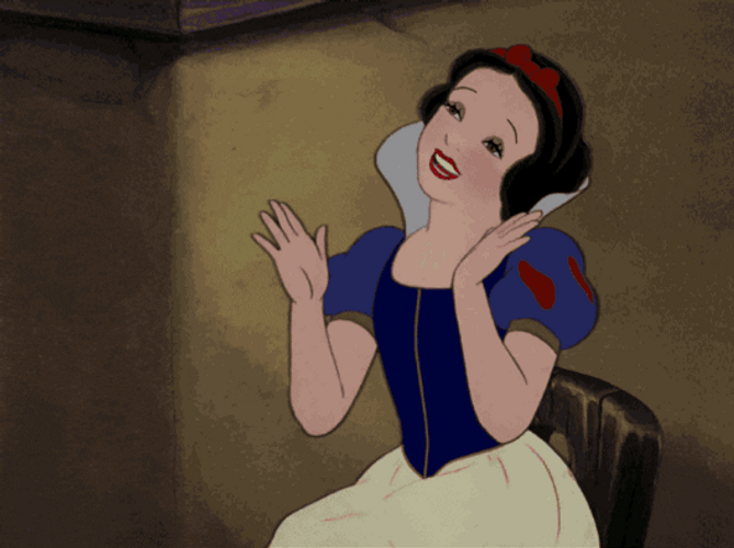 Happy Clap Snow White GIF
