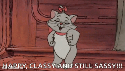 Happy Classy Still Sassy Cat GIF
