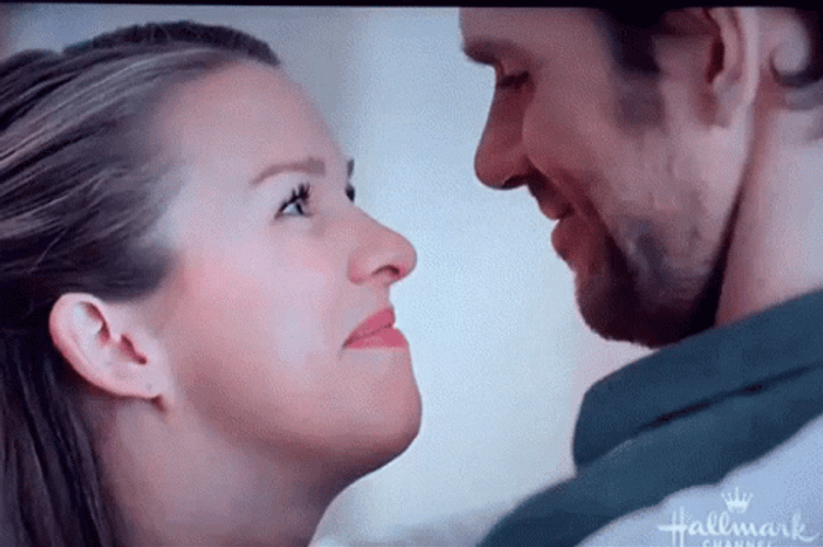 Happy Couple Kiss Kiss GIF
