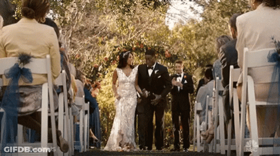 Happy Couple Marriage Holding Each Other And Jump GIF