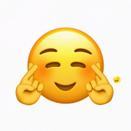 Happy Cross Fingers Emoji GIF