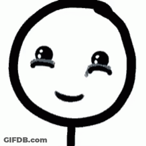 Happy Crying Stick Figure Smiling GIF