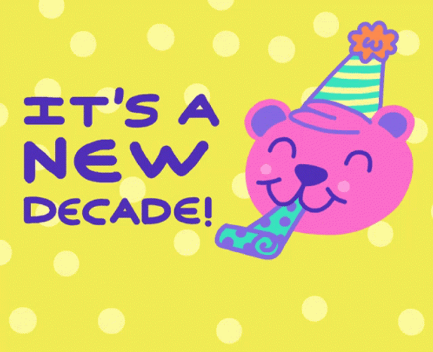 Happy Cute Bear New Decades GIF