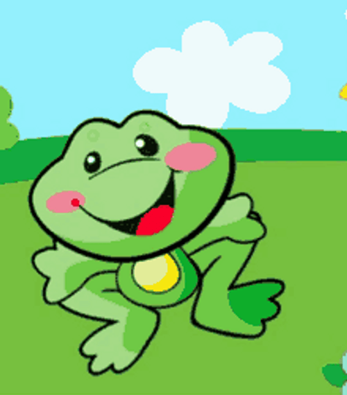 Happy Cute Dancing Frog Jump Sunny Day GIF