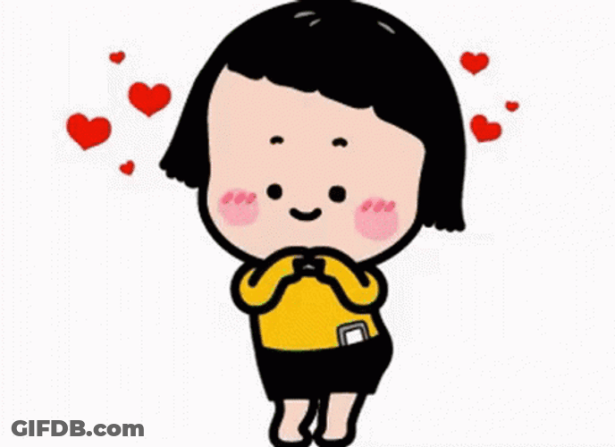 Happy Cute Girly Cartoon Dancing GIF