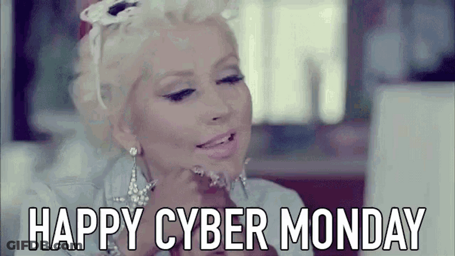 Happy Cyber Monday Online Shopping Christina Aguilera GIF