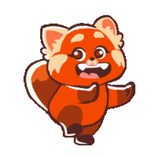 Happy Dance Red Panda Sticker GIF