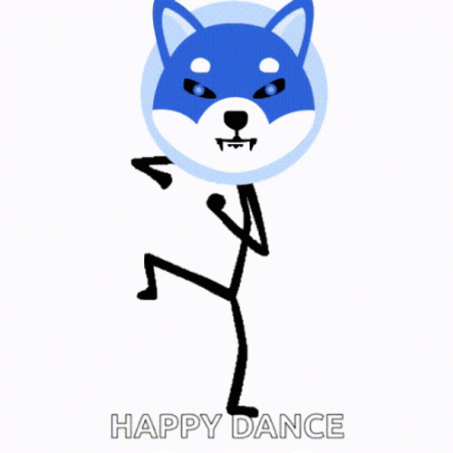 Happy Dance Wolf Stick GIF