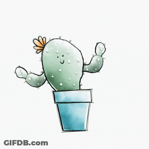 Happy Dancing Cactus Plant GIF