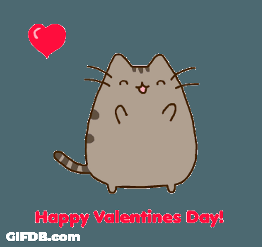 Happy Dancing Cat Funny Valentines Day GIF