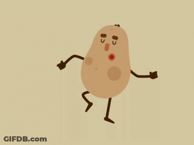 Happy Dancing Hot Potato GIF