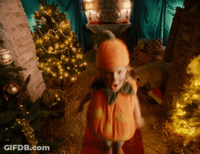 Happy Dancing Kid Halloween Costume GIF