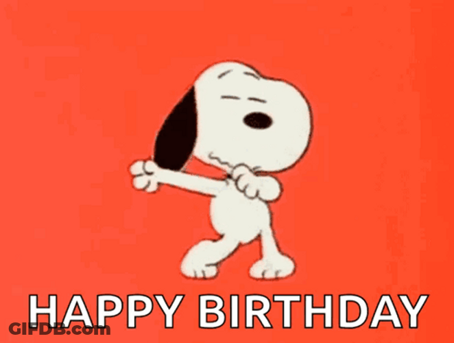 Happy Dancing Snoopy On His Birthday GIF