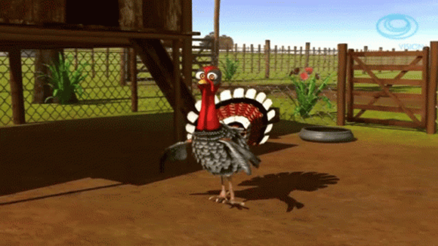 Happy Dancing Turkey Jump GIF