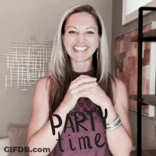 Happy Dancing Woman Thumbs Up Party Time GIF