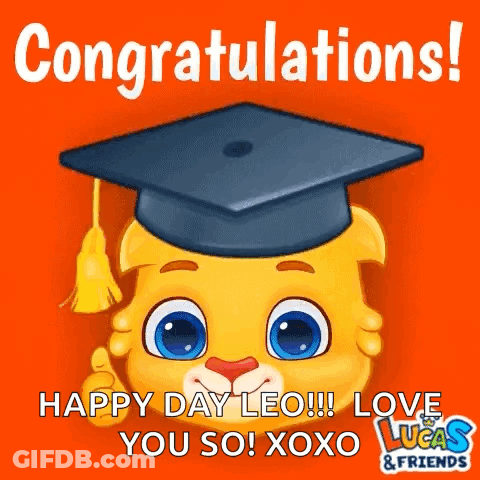 Happy Day Leo Congratulations GIF