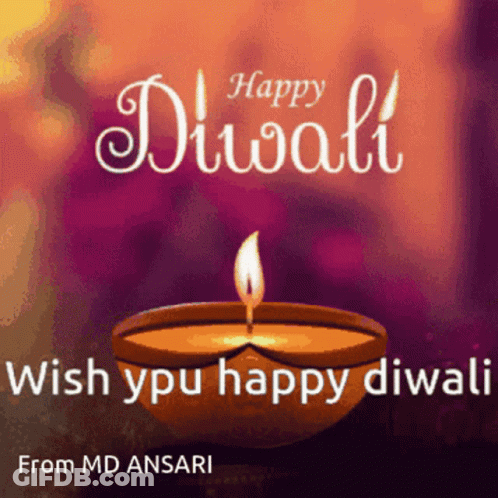 Happy Diwali Candle From Md Ansari GIF