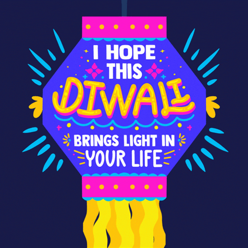 Happy Diwali Lantern Wishes GIF