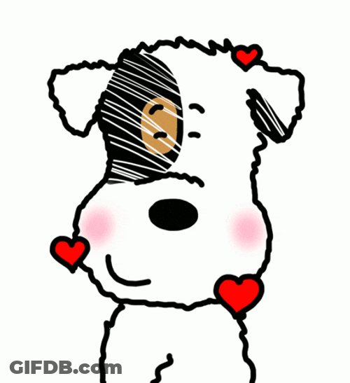 Happy Dog Heart GIF