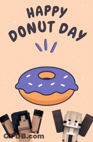 Happy Donut Day Purple Donut GIF
