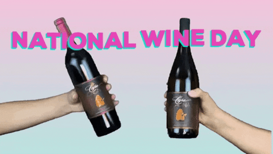 Happy Drinking National Wine Day GIF