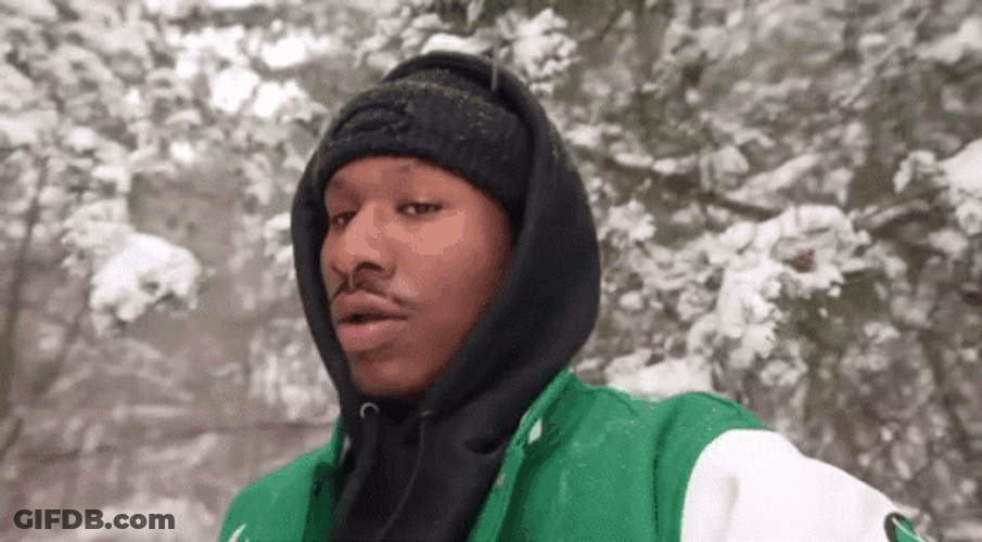 Happy Duke Dennis In The Snow GIF