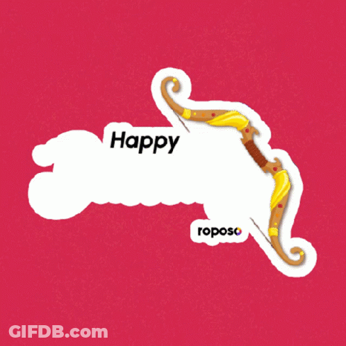Happy Dusse Sticker With Bow And Arrow GIF