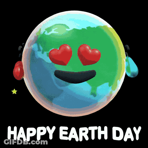 Happy Earth Day Cool Earth GIF