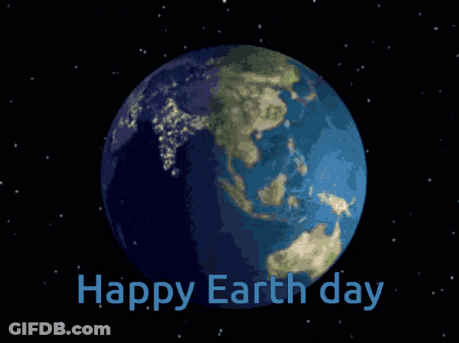 Happy Earth Day Spinning GIF
