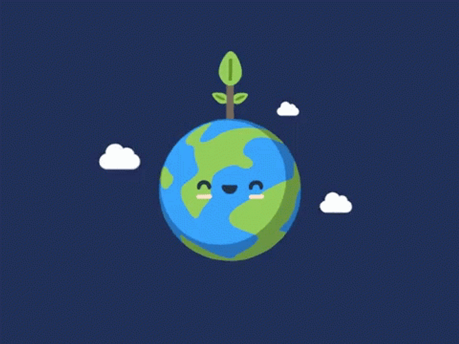 Happy Earth Grows Tree GIF