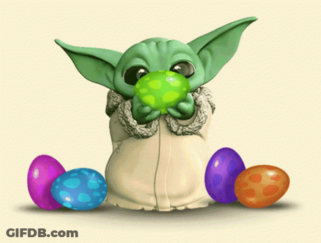 Happy Easter Baby Yoda GIF