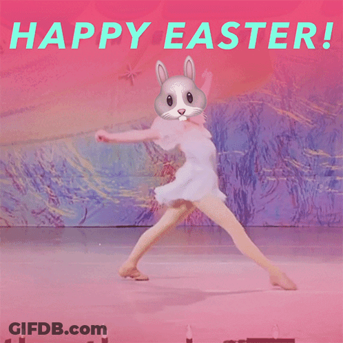 Happy Easter Bunny Greeting Card GIF