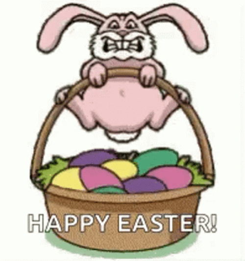 Happy Easter Bunny Poop GIF
