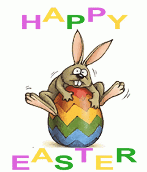 Happy Easter Clumsy Rabbit GIF