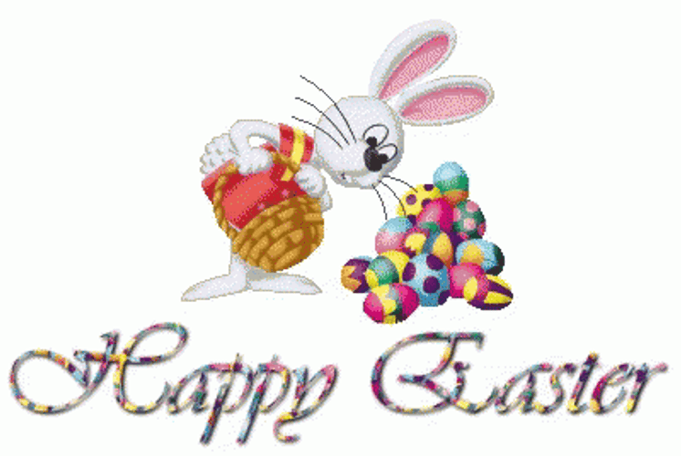 Happy Easter Colorful Eggs GIF