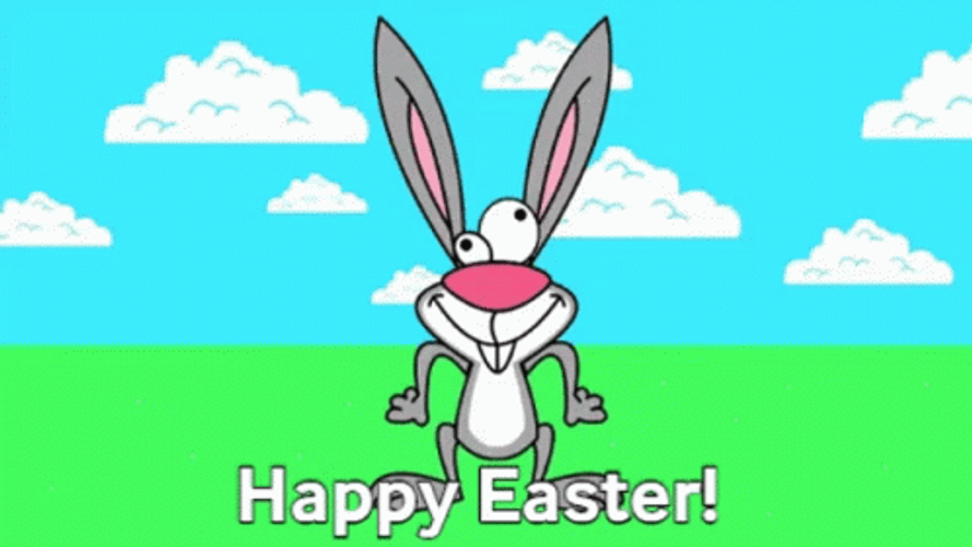 Happy Easter Crazy Bunny Hop GIF