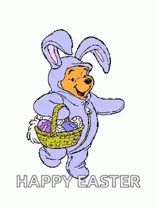 Happy Easter Day Pooh GIF